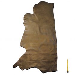Peau entière de cuir Vachette coloris Marron Antique finition patinée