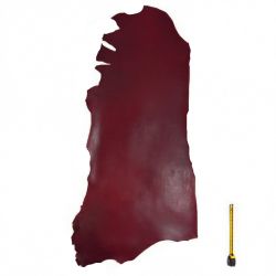 Bande entière cuir Vachette tannage végétal ép. 2,5mm coloris Bordeaux