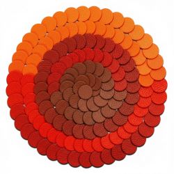 10 Ronds en cuir multicolores