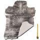 Peau entière de Chèvre gris argenté imprimé Dentelle