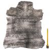 Peau entière de Chèvre gris argenté imprimé Dentelle
