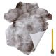 Peau entière de Chèvre gris argenté imprimé
