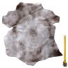 Peau entière de Chèvre gris argenté imprimé
