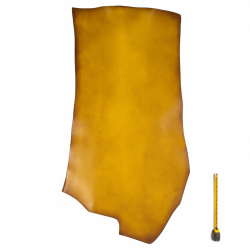 Croupon ép. 2,5mm Tannage végétal cuir Vachette coloris Jaune patiné