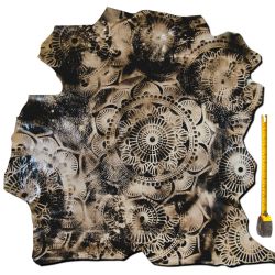 Peau entière de Chèvre imprimée cuir enduit