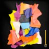 1 kg petites chutes de cuir multicolores