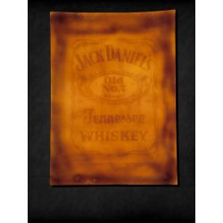 Pièce de cuir épais avec impression peau Vachette tannage végétal Naturel dim. 32x23 cm ép. 3 mm