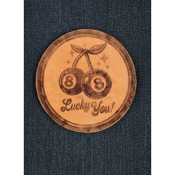 Patch vintage en cuir écusson tattoo style old school