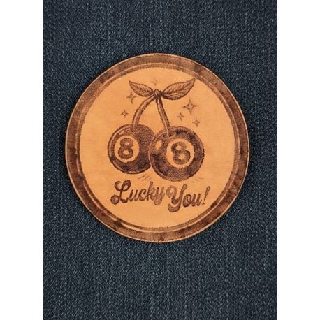 Patch vintage en cuir écusson tattoo style old school