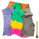 1 kg chutes de cuir multicolores