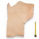Cuir tannage végétal Vachette 2mm Jaune antique patiné main