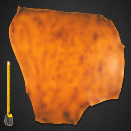 Cuir véritable Marron patiné tannage végétal peau épaisseur 2 mm