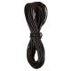 1 mètre de gros cordon en cuir rond Noir diam. 3,8 mm