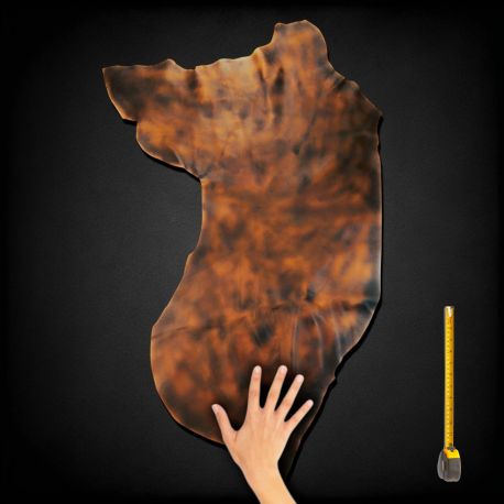 Peau de cuir Vachette Marron patiné