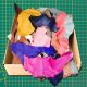 1 kg chutes de cuir multicolores