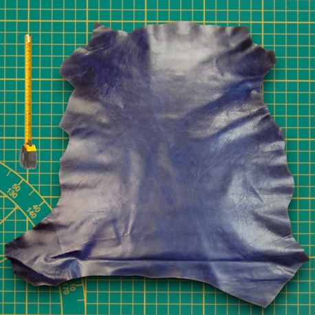 Peau entière de Chèvre 2nd choix cuir coloris Bleu