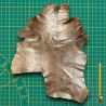 Peau de Chèvre cuir coloris Gris métallisé imprimé Reptile