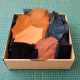 1 kg chutes de cuir multicolores