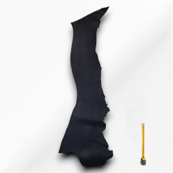 Flanc entier Tannage végétal cuir Vachette ép. 3 mm Noir