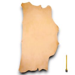 Collet entier Tannage végétal cuir Vachette 2nd choix ép. 2,5 mm coloris Naturel