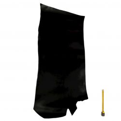 Croupon Noir ép. 3mm Vachette Tannage végétal