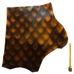 Cuir véritable Marron patiné tannage végétal peau Scale Collection
