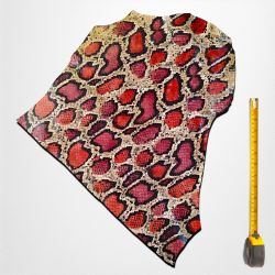 Peau de bovin cuir imprimé Serpent multicolore