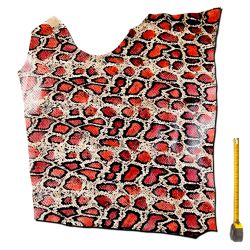 Peau de bovin cuir imprimé Serpent multicolore
