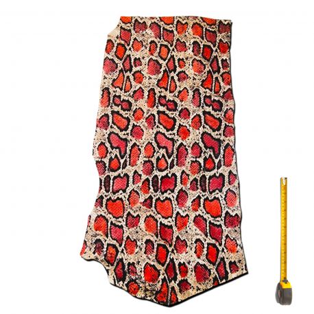 Peau de bovin cuir imprimé Serpent multicolore