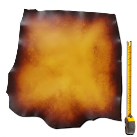 Cuir véritable Marron patiné tannage végétal peau épaisseur 2 mm