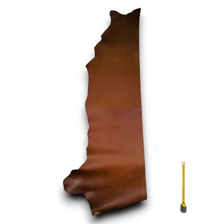 Cuir épais tannage végétal Vachette ép. 3,2mm Marron antique