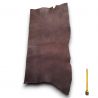 Cuir épais tannage végétal Vachette ép. 3,5mm Marron à reliefs