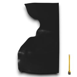 Cuir épais tannage végétal Vachette ép. 3mm Noir grainé
