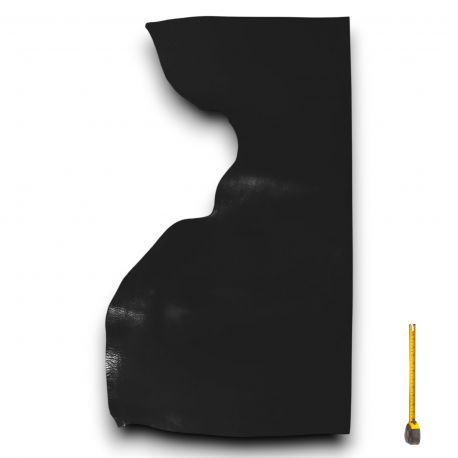 Cuir épais tannage végétal Vachette ép. 3mm Noir grainé