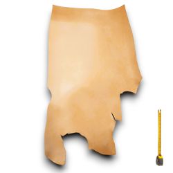 Cuir épais tannage végétal Vachette grade B ép. 2,8 mm peau coloris Naturel