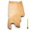 Cuir épais tannage végétal Vachette grade B ép. 2,8 mm peau coloris Naturel