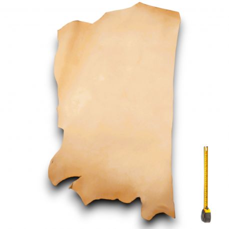 Cuir épais tannage végétal Vachette grade B ép. 2,8 mm peau coloris Naturel