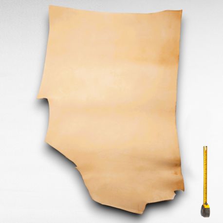 Cuir épais tannage végétal Vachette grade B ép. 2,8 mm peau coloris Naturel