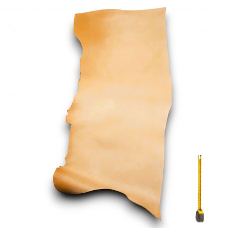 Cuir épais tannage végétal Vachette grade B ép. 2,8 mm peau coloris Naturel