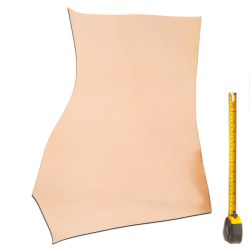 Cuir épais tannage végétal Vachette ép. 3,4 mm peau coloris Naturel
