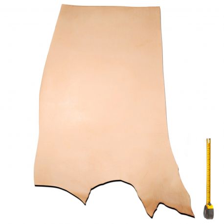 Cuir épais tannage végétal Vachette ép. 4,4 mm peau coloris Naturel