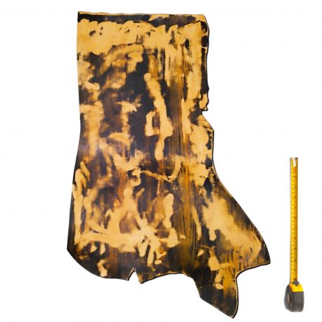 Cuir véritable Marron patiné tannage végétal Wood Collection