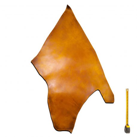 Cuir véritable Marron patiné tannage végétal peau épaisseur 2 mm