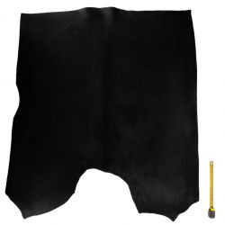 Croupon entier ép. 4 mm Harness cuir tannage végétal Vachette Noir
