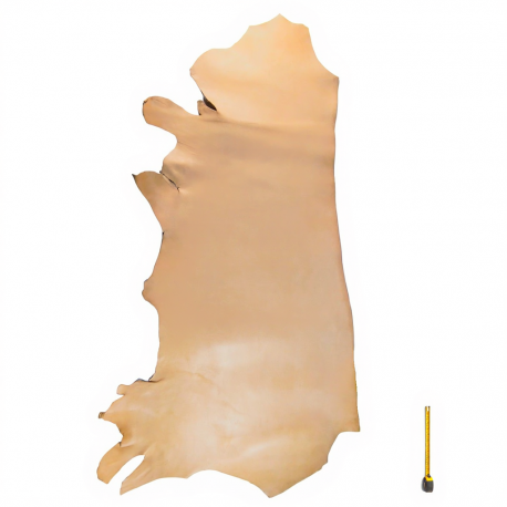Bande entière cuir Vachette tannage végétal ép. 3,8mm Grade B coloris Naturel Skirting