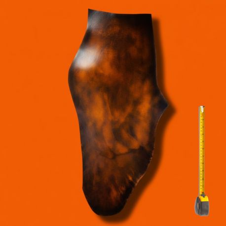 Cuir véritable Marron patiné tannage végétal peau épaisseur 2 mm