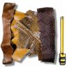 4 grands morceaux de cuirs Exotiques peau coloris Marron
