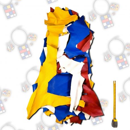 1 kg chutes cuir de Caprin multicolores