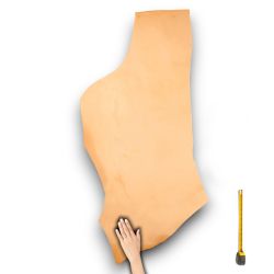 Cuir épais tannage végétal Vachette ép. 3,4 mm peau coloris Naturel