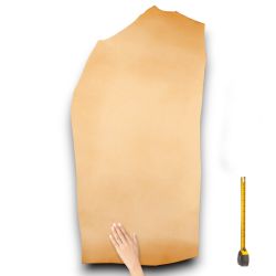 Cuir épais tannage végétal Vachette ép. 3,2 mm peau coloris Naturel